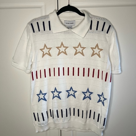 Vintage Grandma Patriotic Fourth of July Short Sleeve Sweater - Picture 1 of 10
